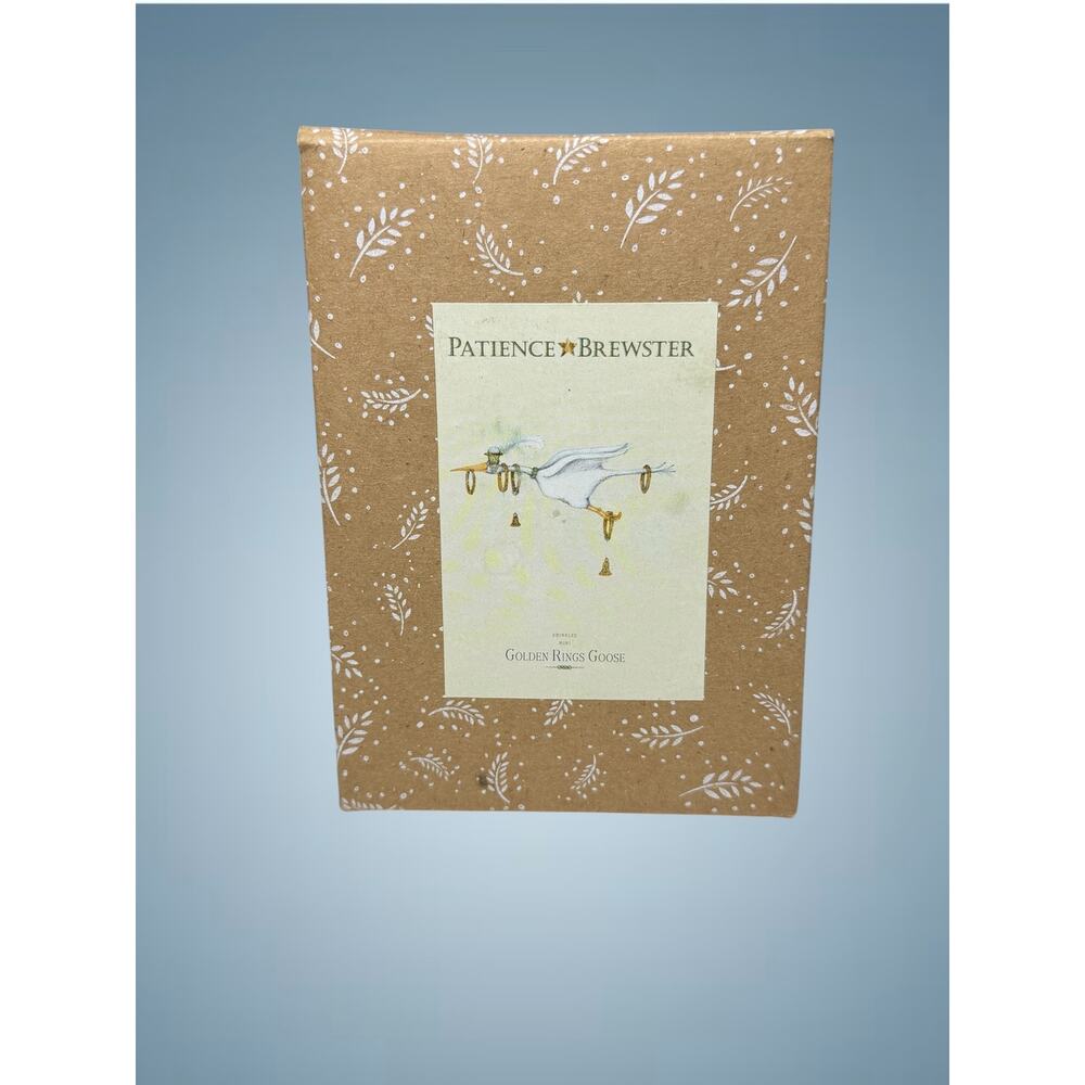 Patience Brewster Krinkles MINI Golden Rings Goose Ornament Box Tag Discontinued - Picture 2 of 12